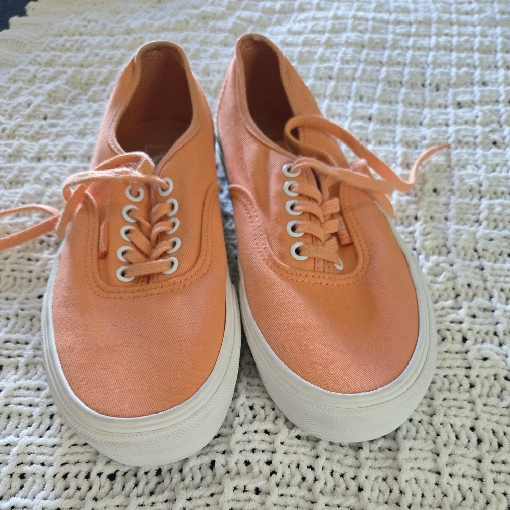Vans Orange Canvas Sneakers